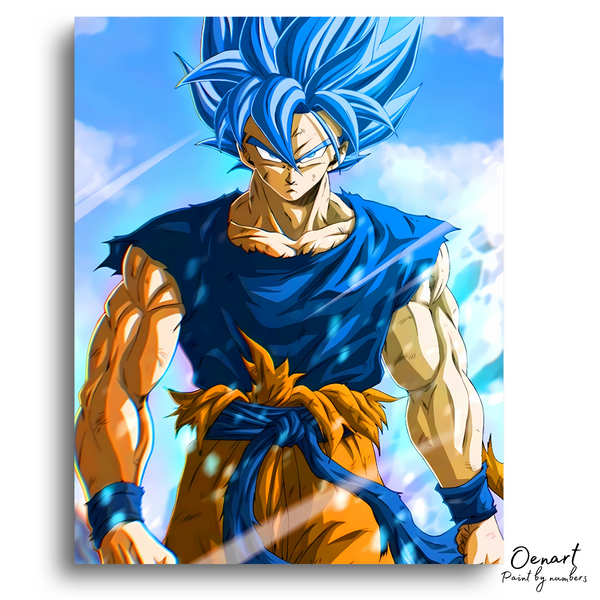 Dragon Ball Z: Goku Super Saiyan Blue - Anime Paint By Numbers Kit