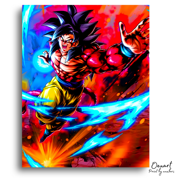 Dragon Ball Z: Goku Super Saiyan 4 - Anime Paint By Numbers Kit