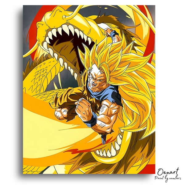 Dragon Ball Z: Goku Super Saiyan 3 - Anime Paint By Numbers Kit