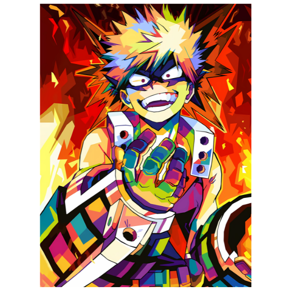 My Hero Academia: Bakugou Explosion - Anime Paint By Numbers Kit