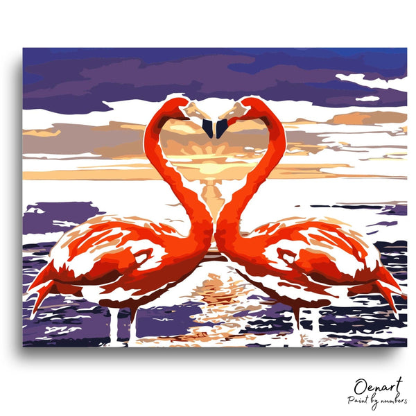 Flamingo Heart - Diamond Painting Kit-Oenart™