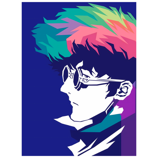 Cowboy Bebop: Spike Colorful Art - Anime Paint By Numbers Kit