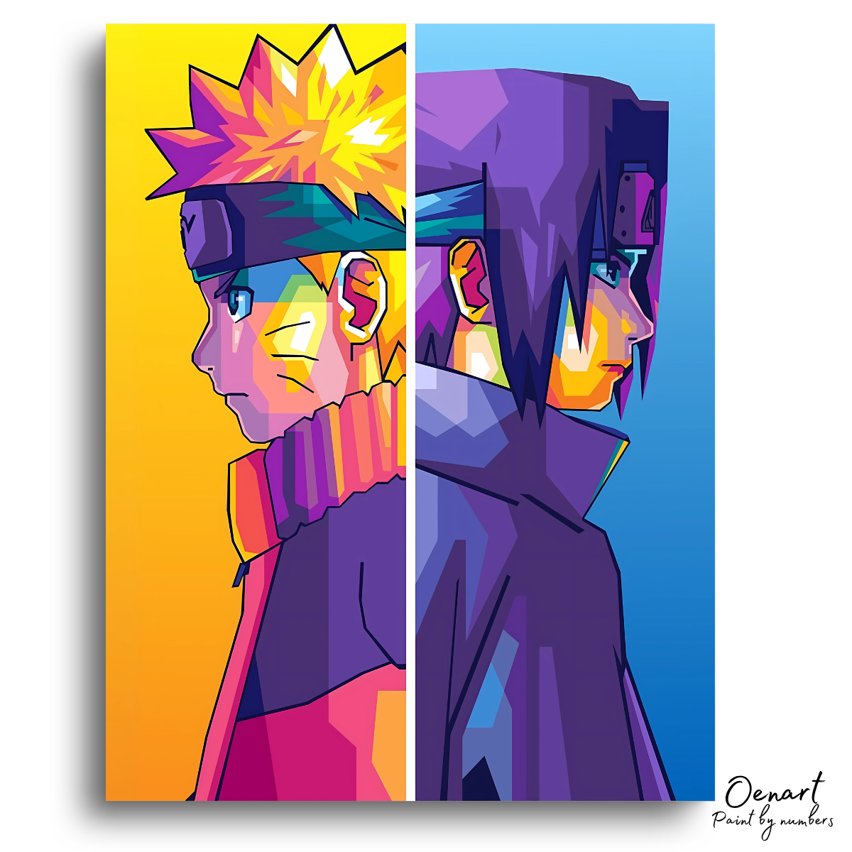 Naruto and Sasuke - Anime Paint By Numbers Kit