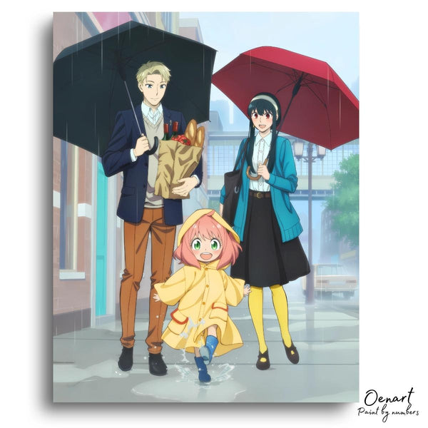 Spy x Family: Raining - Anime Paint By Numbers Kit