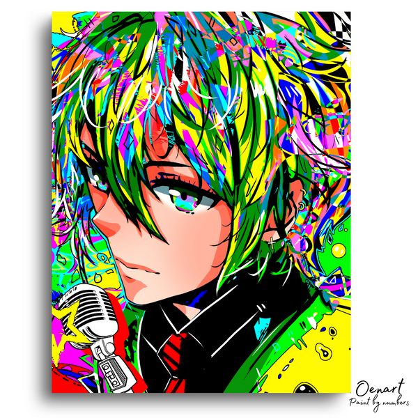 Anime Girl: Colorful Hair - Anime Diamond Painting