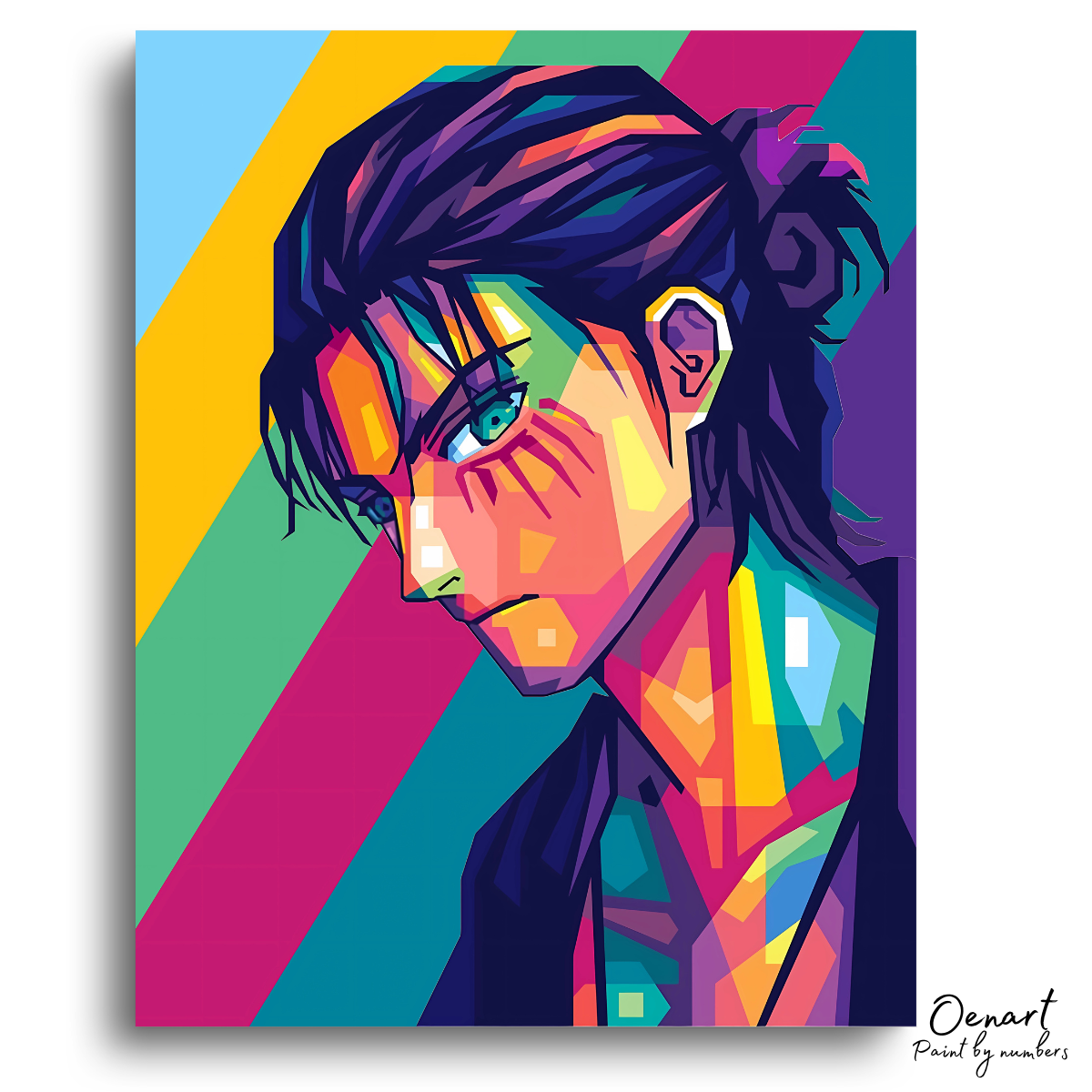 Attack on Titan: Colorful Eren Yeager - Anime Diamond Painting