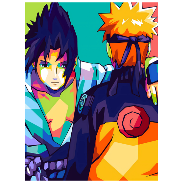 Naruto Shippuden: Naruto and Sasuke - Anime Paint By Numbers Kit