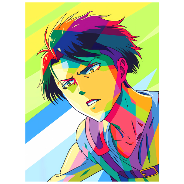 Attack on Titan: Colorful Captain Levi - Anime Diamond Painting