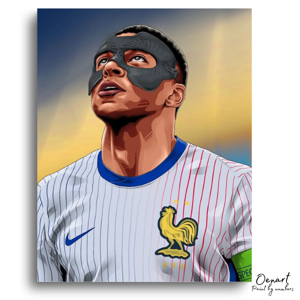 Mbappé Ninja Mask - Paint By Numbers Kit