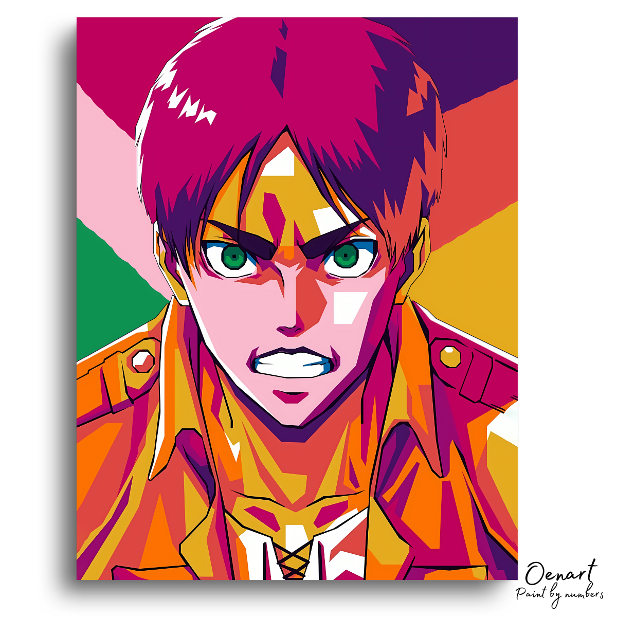 Attack on Titan: Angry Eren - Anime Paint By Numbers Kit