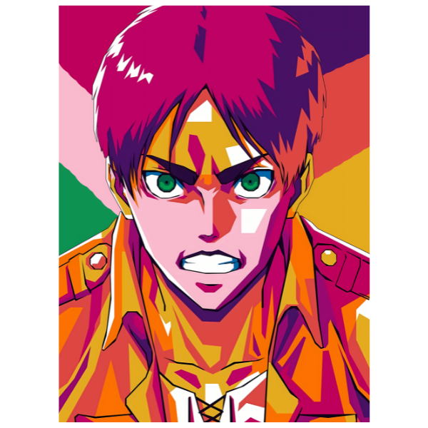 Attack on Titan: Angry Eren - Anime Paint By Numbers Kit