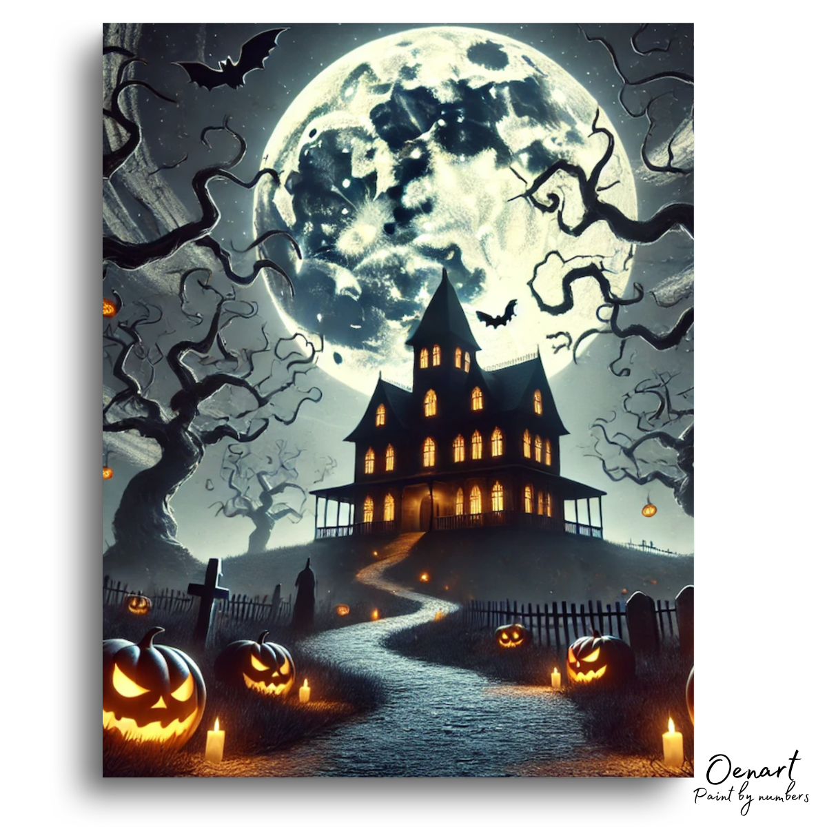 Halloween Hunted House - Paint By Numbers Kit