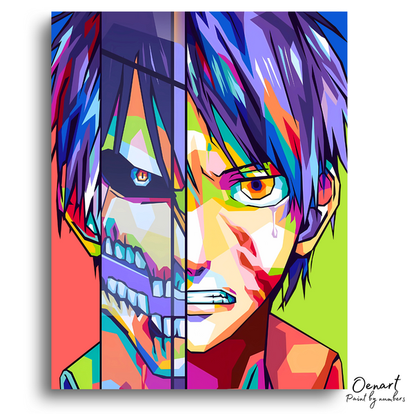 Attack on Titan: Eren Sad - Anime Paint By Numbers Kit