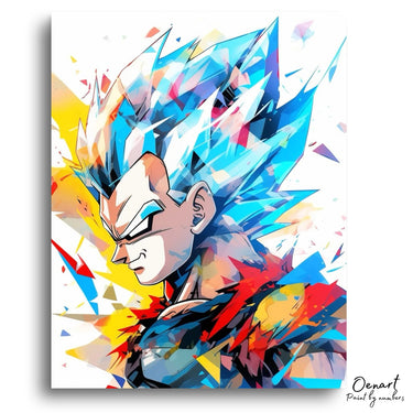 Dragon Ball Z: Vegeta Art - Anime Paint By Numbers Kit