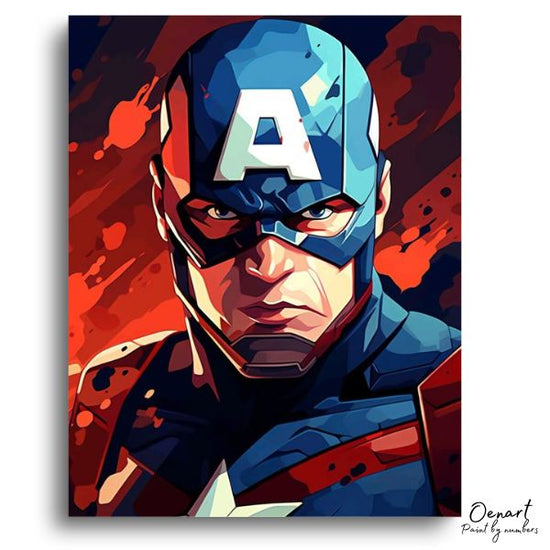 Capitan America Is Here: Paint By Numbers Kit