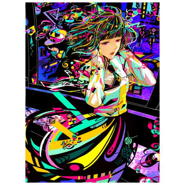 Anime Art: Colorful Girl - Anime Painting Set