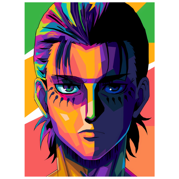 Attack on Titan: Eren Wpap Pop Art - Anime Diamond Painting