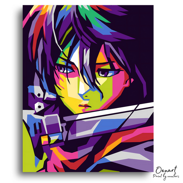 Attack on Titan: Mikasa Wpap Pop Art - Anime Diamond Painting