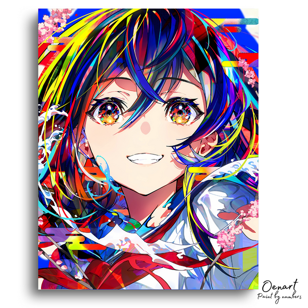 Anime Girl: Smiling - Anime Diamond Painting