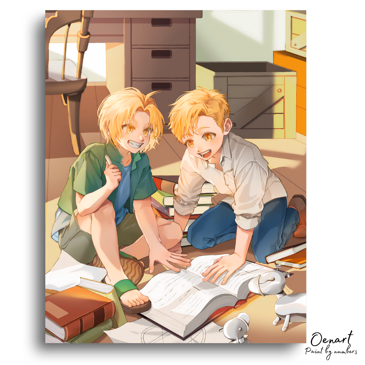 Fullmetal Alchemist Brotherhood: Young Edward & Alphonse - Anime Painting Set