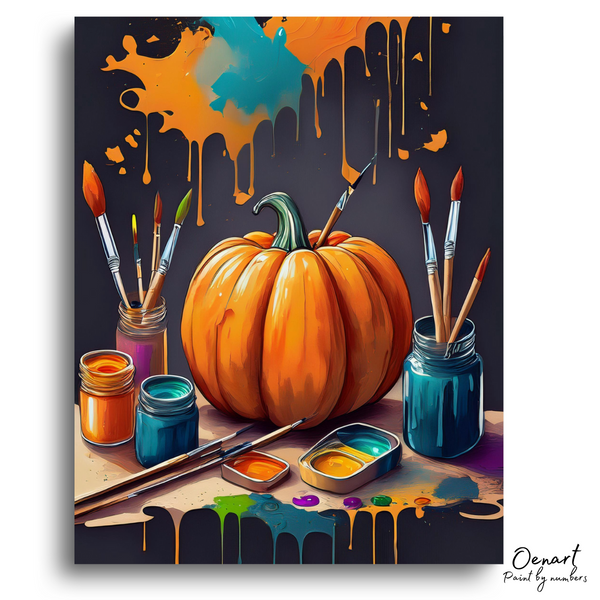 Halloween Artistic Pumpkin - Paint By Numbers Kit