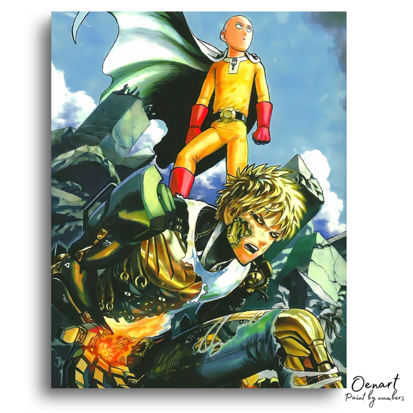 One Punch Man: Saitama and Genos - Anime Paint By Numbers Kit