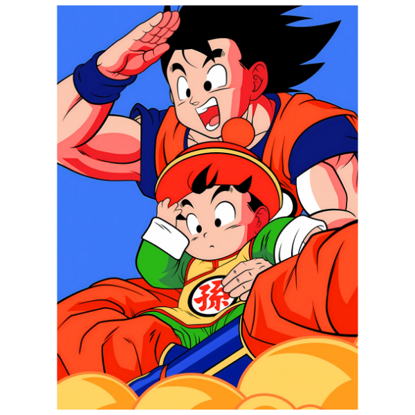 Dragon Ball Z: Goku and Gohan - Anime Paint By Numbers Kit
