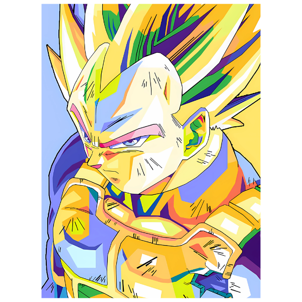 Dragon Ball Z: Vegeta Super Saiyan Pop Art - Anime Painting Set