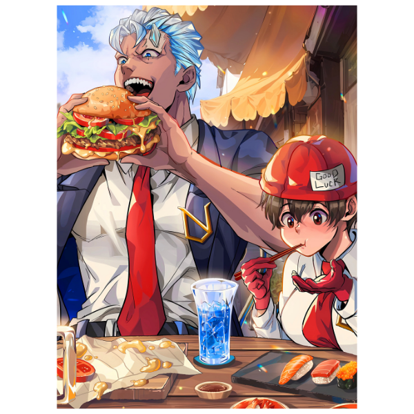 Undead Unluck: Andy & Fuuko Eating - Anime Painting Set