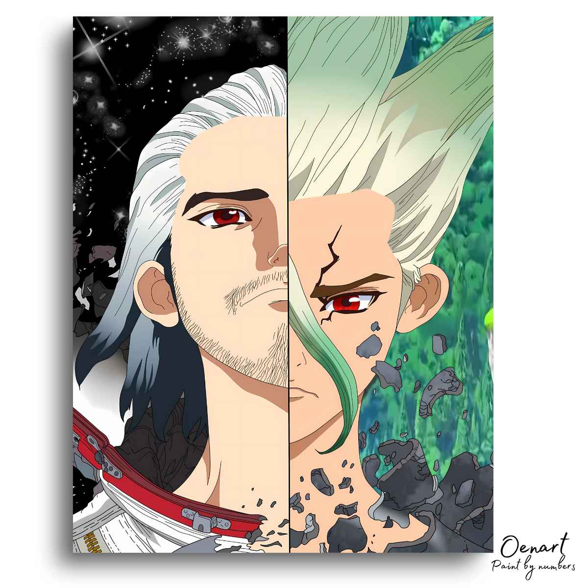 Dr. Stone: Senku and His Father - Anime Paint By Numbers Kit