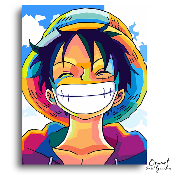 One Piece: Luffy Smiling - Anime Paint By Numbers Kit