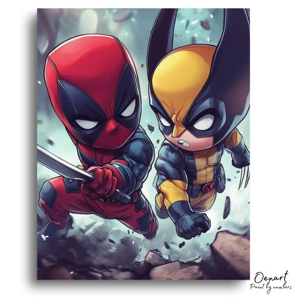 Deadpool Vs Xmen: Paint By Numbers Kit