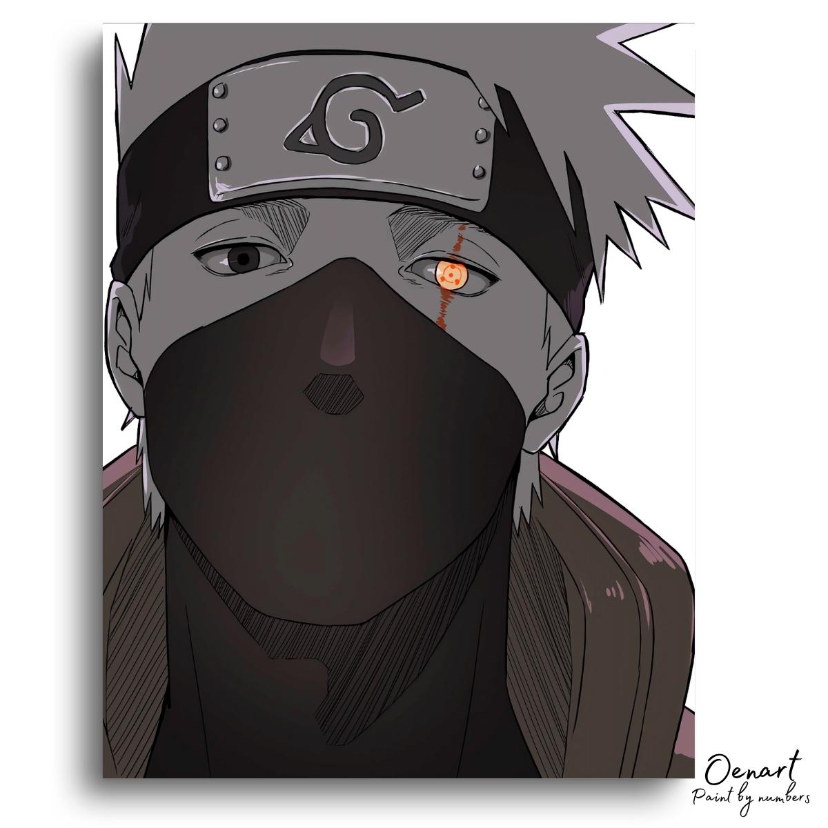 Naruto Shippuden: Kakashi Sharingan Eye - Anime Paint By Numbers Kit