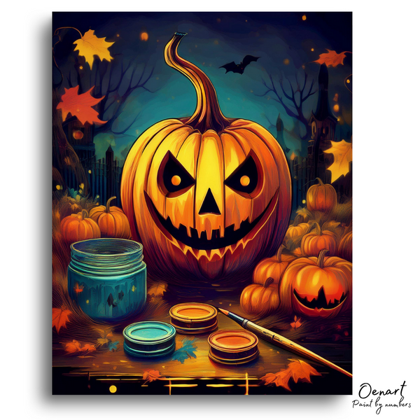 Halloween Spooky Pumpkin - Paint By Numbers Kit