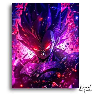 Dragon Ball Z: Vegeta Purple Rage - Anime Diamond Painting