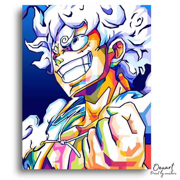 One Piece: Luffy Gear 5 Nika Pop Art - Anime Paint By Numbers Kit