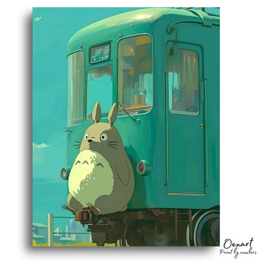 My Neighbor Totoro: The Train - Anime Paint By Numbers Kit