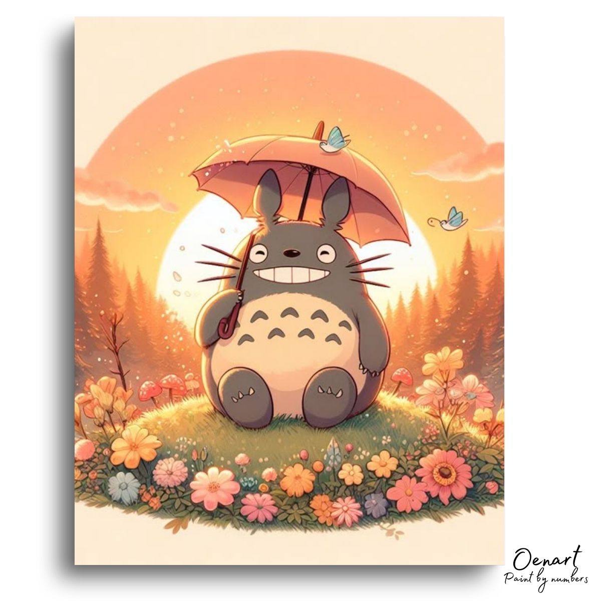 My Neighbor Totoro: Umbrella - Anime Paint By Numbers Kit