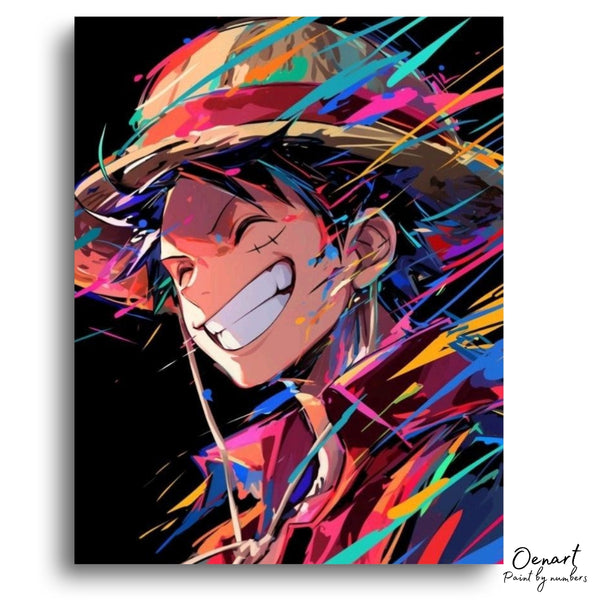 One Piece: Luffy Rainbow Colors - Anime Paint By Numbers Kit