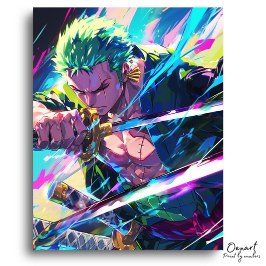 One Piece: Zoro Life Fight - Anime Paint By Numbers Kit