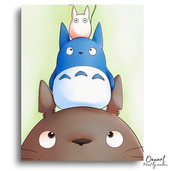 My Neighbor Totoro: Funny Three - Anime Paint By Numbers Kit