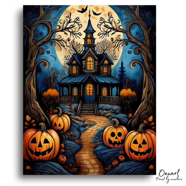 Halloween Spooky House - Paint By Numbers Kit