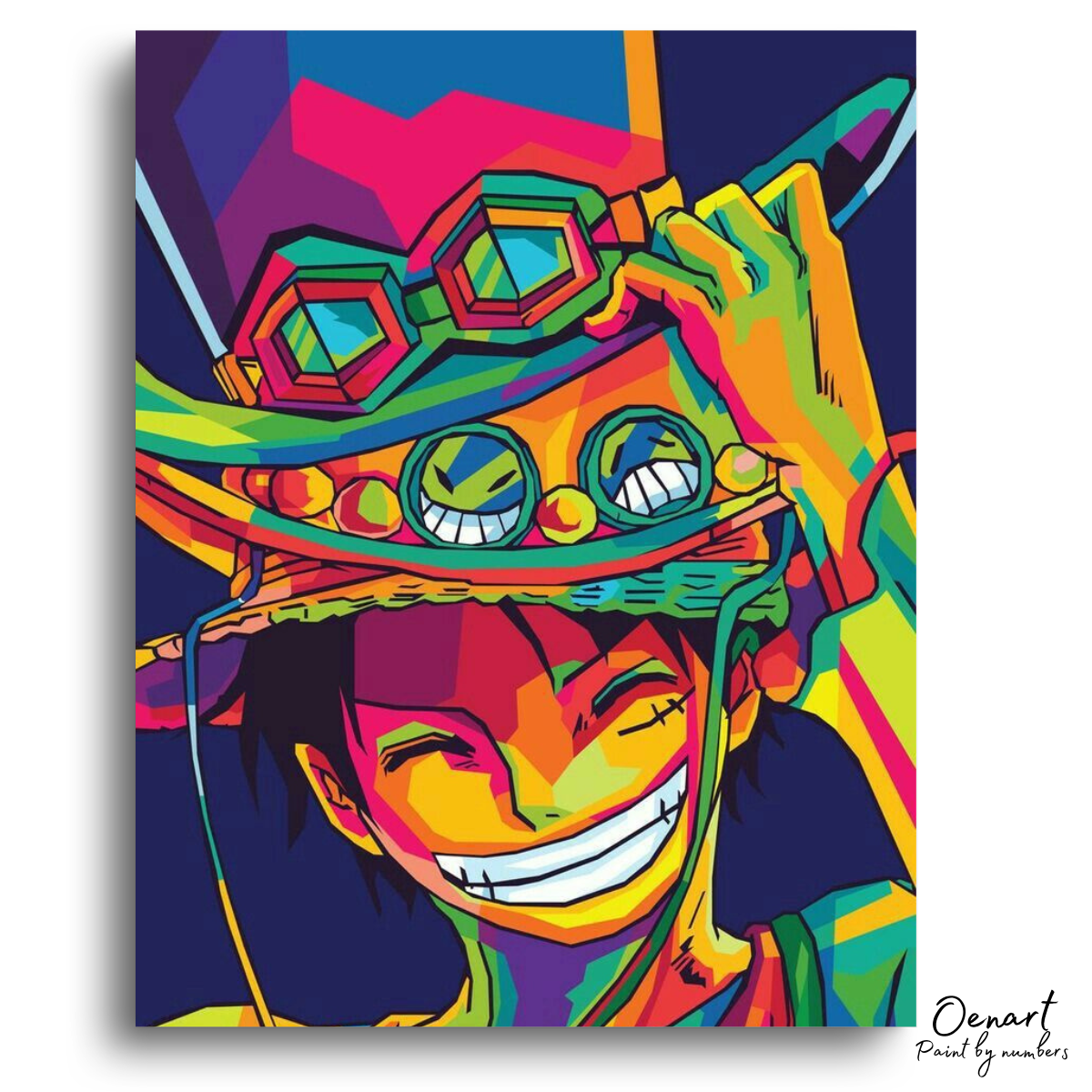 One Piece: Luffy Smiley Hat - Anime Paint By Numbers Kit