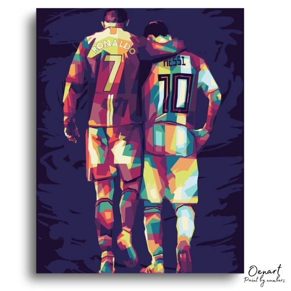 Ronaldo and Messi - Paint By Numbers Kit