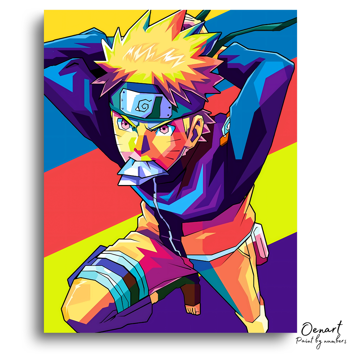 Naruto Shippuden: Naruto Uzumaki Pop Art - Anime Paint By Numbers Kit