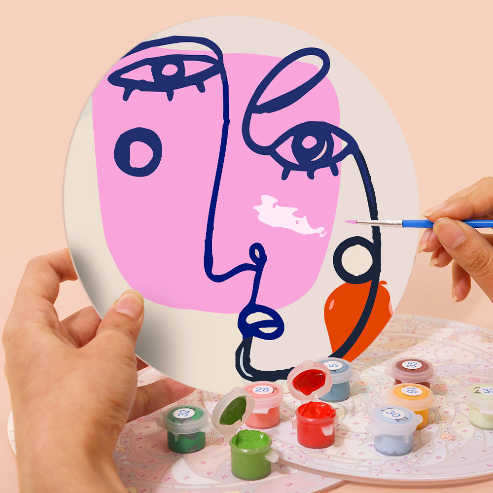 Abstract Faces Placemat Paint Kit