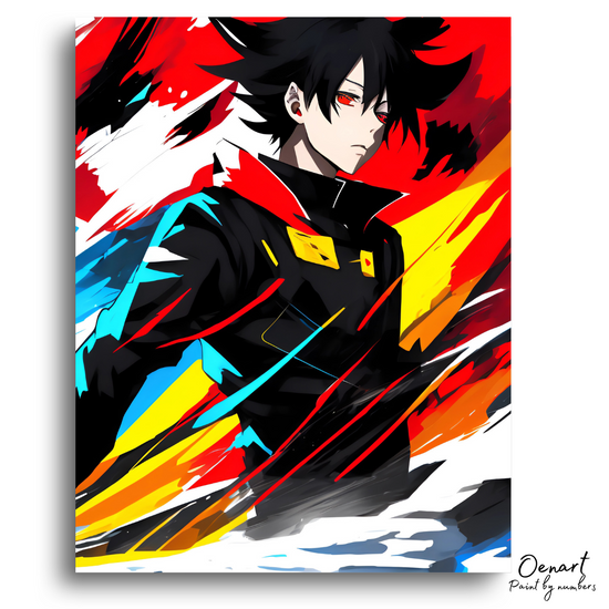 Anime Boy: Colorful BRYB - Anime Diamond Painting