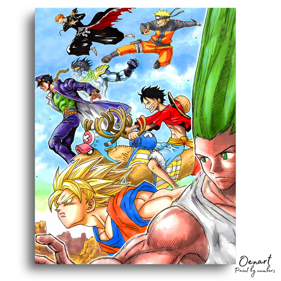 Anime Crossover - Anime Paint By Numbers Kit