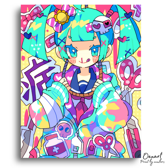 Anime Girl: Colorful - Anime Diamond Painting