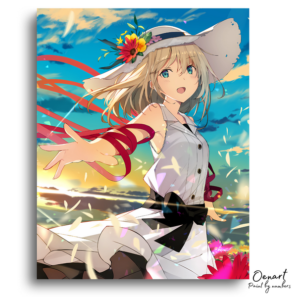 Anime Girl in a Hat - Anime Diamond Painting